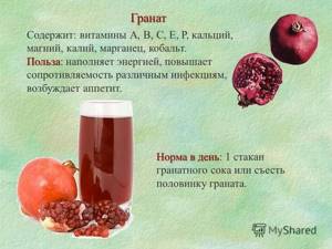 Гранатовый сок: польза для здоровья, состав и применение
